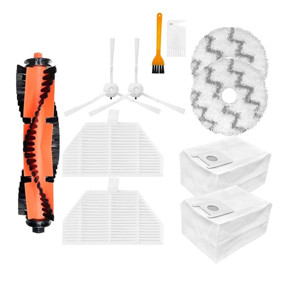 RZHBYS for Xiaomi Roidmi EVA Self-Cleaning Emptying Robot Vacuum SDJ06RM Cleaner Main Side Brush Hepa Filter Mop Cloth Dust Bags Parts(Set8)