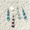 Beach Glass Tree Ornament Sea Glass Christmas Tree Ornament 2025 Ornament Coastal Christmas Decor Beach Glass Ornament Gift for Beach Lover (Red and White) view 4