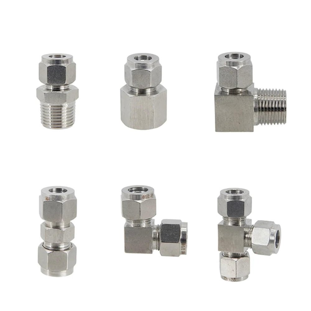 ASDJKL Home Brewing Homebrew Compression Fittings 304 Stainless Steel 3/8" 1/2" Tube Brew Hardware Brewing Accessories(B)