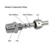 ASDJKL Home Brewing Homebrew Compression Fittings 304 Stainless Steel 3/8" 1/2" Tube Brew Hardware Brewing Accessories(B) view 3