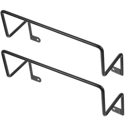 Garneck 2pcs Black Iron Mattress Retainer Bars for Bed Frames Home Hotel