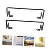 Garneck 2pcs Black Iron Mattress Retainer Bars for Bed Frames Home Hotel view 4