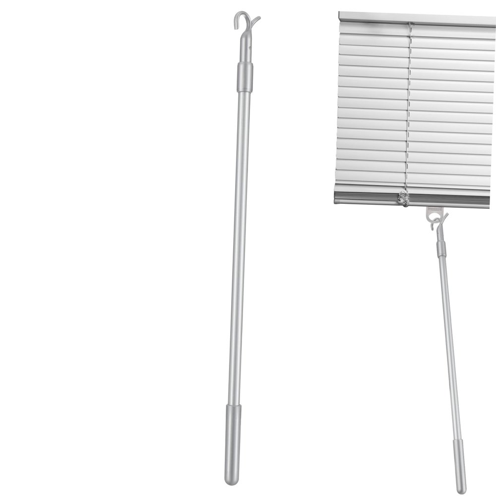 ABOOFAN 5pcs Vertical Blinds Wand Replacement Long Curtain Rod Telescopic Blind Opener No Drill Aluminum Alloy Easy to Use Home Office Accessory