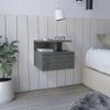 Floating Nightstand with Drawer and Open Storage Shelves view 1