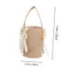 OKUMEYR 2pcs Rustic Burlap Flower Girl Baskets for Weddings Lightweight and Easy to Carry for Flower Girls Home Decor Garden Use Vintage Style with Ribbon Decoration view 2