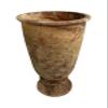 Hand Carved Alabaster Egyptian Museum Replica Vase, 12 x 7 inches (Beige 2) view 2