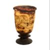 Hand Carved Alabaster Egyptian Museum Replica Vase, 12 x 7 inches (Beige 2) view 3