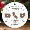 Customized Christmas Long Distance Family Ornament When You Are Family The Miles Don't Matter Ornament Custom Christmas Gift For Siblings Sisters Long Distance Family Friends On Christmas 2024 (5) view 2