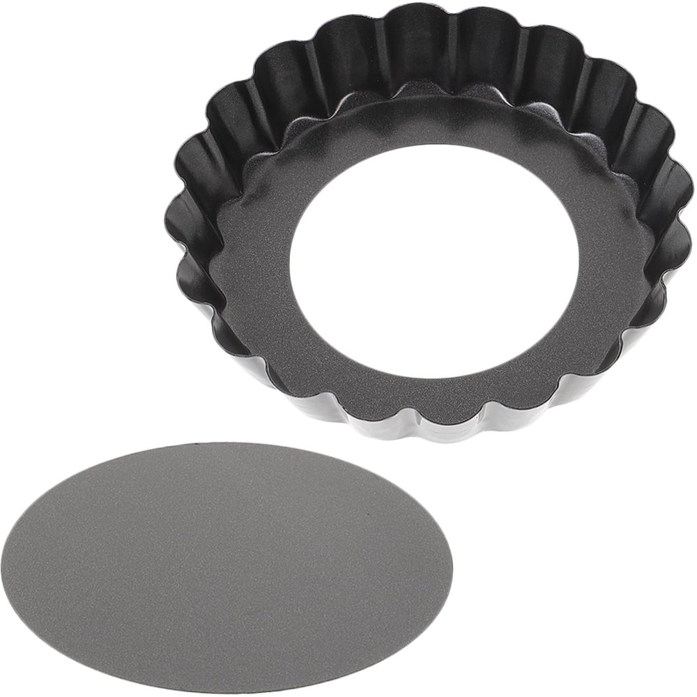 CIYODO Carbon Steel Tartlet Baking Pan Removable Bottom Egg Tart Mold for Kitchen