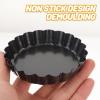 CIYODO Carbon Steel Tartlet Baking Pan Removable Bottom Egg Tart Mold for Kitchen view 3