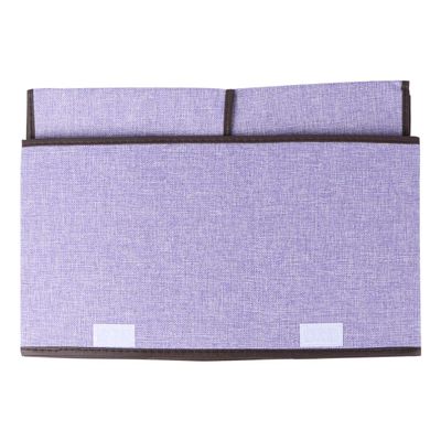 Parliky Pretty Storage Box Cotton Linen Storage Bin Handles Double Lid Sturdy Side Design