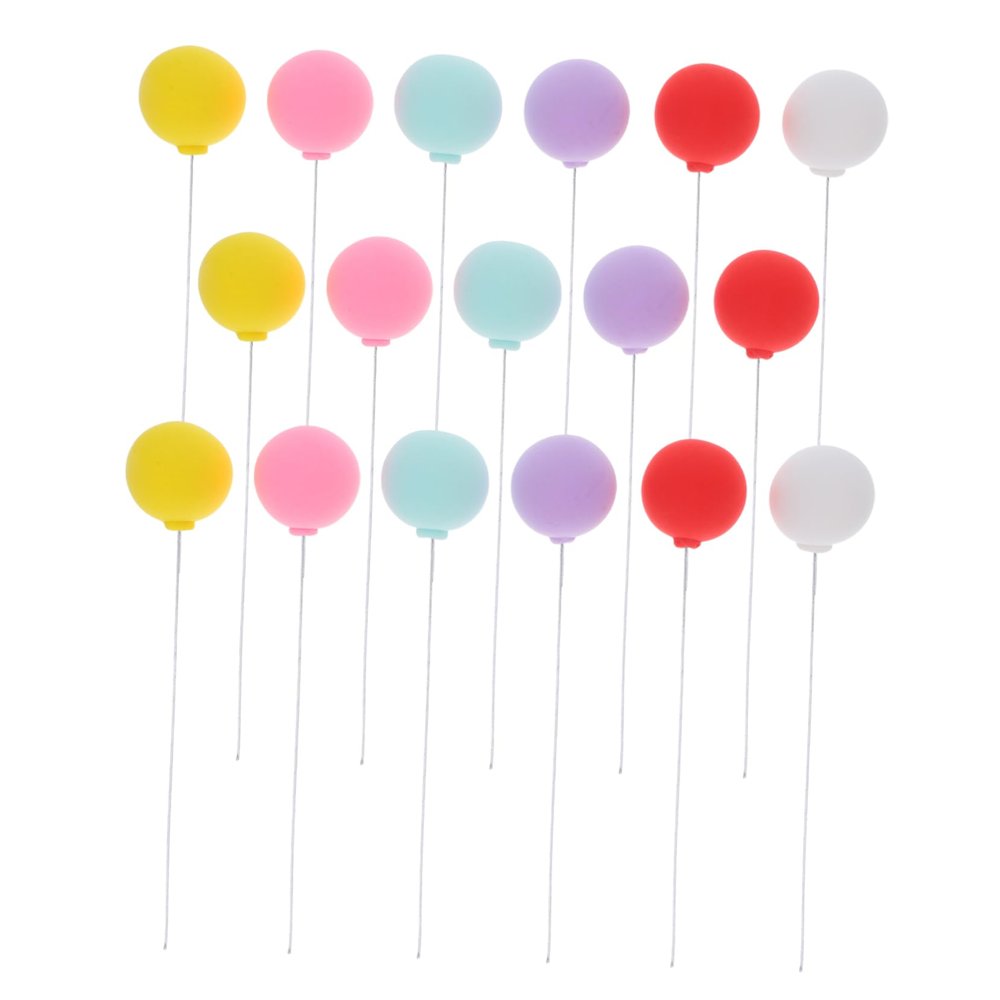 Abaodam 30pcs Rainbow Mini Cake Balloon Toppers Adorable Decorative Picks for Cupcake and Dessert Decoration for Birthday Shower Wedding and Party Celebrations
