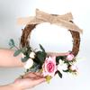 LIFKICH Natural Rattan Wreath Frame for DIY Crafting Hand-Woven for Home Decor Rustic Vine Wreath for Holiday and Everyday Use for Christmas Weddings and Gifts view 3
