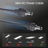Marhynchus Rectangular Satellite DC Power Cable, Replacement Cord for Mini with Capability, Gray 49.2ft, IP68, 18AWG Wire Rubber and Copper Material, view 2