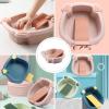 FONDOTIN Washboard and Basin Set Compact Washboard Basin for Hand Washing Clothes Laundry Tub for Household Dormitory Laundry view 4