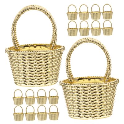 FRCOLOR 24pcs Small Candy Baskets for Wedding Favors Decorative Candy Storage Containers for Parties and Celebrations Elegant Handheld Treat Boxes