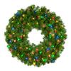 Pro Christmas 30" Pre-Lit Outdoor Oregon Fir Commercial Wreath, Multicolor view 1