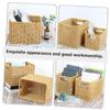 FONDOTIN Imitation Rattan Woven Storage Bin Capacity Multifunctional Basket for Home Organization for Toys Sundries Decorative Use view 2