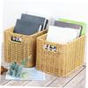 FONDOTIN Imitation Rattan Woven Storage Bin Capacity Multifunctional Basket for Home Organization for Toys Sundries Decorative Use view 4