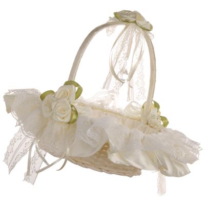 Cabilock Bridal Decor Flower Basket Wedding Basket for Flower Girls Scatter Petals for Romantic Scene