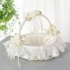 Cabilock Bridal Decor Flower Basket Wedding Basket for Flower Girls Scatter Petals for Romantic Scene view 4
