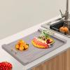 Bokknppo Noodle Board Stove Cover Wooden Stove Top Cover Board with Handles Kitchen RV Counter Space Top Cover Handmade Cookware Accessory Tray for Gas Stove and Electric Stoves, 30*22in (Oak White) view 2
