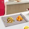 Bokknppo Noodle Board Stove Cover Wooden Stove Top Cover Board with Handles Kitchen RV Counter Space Top Cover Handmade Cookware Accessory Tray for Gas Stove and Electric Stoves, 30*22in (Oak White) view 4
