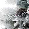 Darla 7.5ft Snow Flocked Rotating Christmas Tree with Star Projector, 43 Pine Cones, 962 Branch Tips, 450 Warm Lights and Rotating Base 50" Wide Snowy Frosted Pine Christmas Tree with Lights view 2