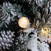 Darla 7.5ft Snow Flocked Rotating Christmas Tree with Star Projector, 43 Pine Cones, 962 Branch Tips, 450 Warm Lights and Rotating Base 50" Wide Snowy Frosted Pine Christmas Tree with Lights view 3
