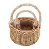 COOLHIYA 2pcs Handmade Willow Weaving Storage Baskets for Flowers and Picnic Food Portable Decorative Baskets for Home Organization and Wedding Decor view 1