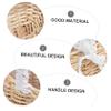 Cabilock 1pc Hand-woven Rattan Flower Basket Decorative Small Basket Floral Wedding Portable Storage Natural Ornament for Home view 3