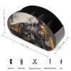 VFKLT Leather Remote Control Storage Box with 5 Compartments Double Sided Steam Train Printed Divided Organizer Store Controller Pen for Bedside Table Office view 2