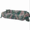 AMZRicher Boho Modern Sofa Covers for 3 Cushion, Washable Couch Cover for Sectional Sofa Slipcovers with Tassel, Green Abstract Minimalist Flower Loveseat Covers Futon Cover Blanket 71''x118'' view 1