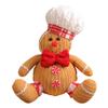 corfhy Gingerbread Man Christmas Tree Topper Decorations, Unique Funny Xmas Plush Stuffed Gingerbread Christmas Decorations for Christmas Tree Wine Bottle Curtain Ornaments view 1
