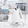 HEVIRGO 1000W Steam Cleaner High Power 360-Degree Nozzle Multipurpose Chemical-Free Handheld Steam Cleaner with Large Water Tank for Hardwood Tile Laminate All Floors Carpet Cleaning White US view 2