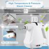 HEVIRGO 1000W Steam Cleaner High Power 360-Degree Nozzle Multipurpose Chemical-Free Handheld Steam Cleaner with Large Water Tank for Hardwood Tile Laminate All Floors Carpet Cleaning White US view 3