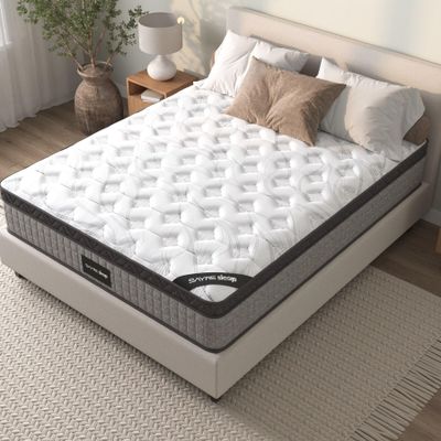 HRVEOCEI 10" Full Memory Foam Mattress & Cooling Mattress in a Box, Comfy Firm Mattresses & Hybrid Mattresses with Diamond Innerspring Hybrid & Cooling Gel Memory Foam, Pressure Relief (10", Full)