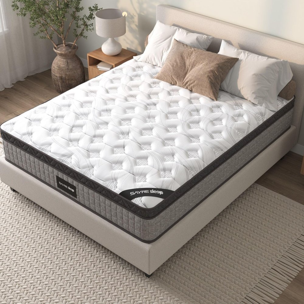 HRVEOCEI 10" Full Memory Foam Mattress & Cooling Mattress in a Box, Comfy Firm Mattresses & Hybrid Mattresses with Diamond Innerspring Hybrid & Cooling Gel Memory Foam, Pressure Relief (10", Full)