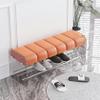 WZUOPG Premium Entryway Bench Shoe Rack Bench,Acrylic Shoe Storage Bench Modern End of Bed Bench,Comfy Upholstered Bench Entry Shoe Bench Bedroom Bench-Blue Velvet -1pc view 1