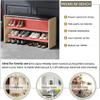 WZUOPG Modern Shoe Storage Bench,Wooden Entryway Bench with Leather Cushion,Upholstered Shoe Bench Shoe Cabinet Hallway Shoe Organizer Furniture-1pc view 3