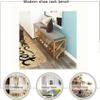 WZUOPG Storage Ottoman Foot Rest end of Bed Bench Entry Shoe Bench with Comfy Cushion,-Tier Metal Mesh Shoe Rack Bench Shoe Organizer-1pc view 2