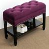 WZUOPG Storage Ottoman Foot Rest end of Bed Bench Solid Wood Entryway Bench Shoe Storage Bench,Comfy Upholstered Bench Shoe Bench,Rustic Benches Hallway Shoe Organizer Furniture Decor-1pc view 1