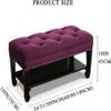 WZUOPG Storage Ottoman Foot Rest end of Bed Bench Solid Wood Entryway Bench Shoe Storage Bench,Comfy Upholstered Bench Shoe Bench,Rustic Benches Hallway Shoe Organizer Furniture Decor-1pc view 2