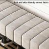 WZUOPG Storage Ottoman Foot Rest end of Bed Bench Shoe Bench with Thickened Velvet Seat,Entryway Shoe Rack Bench Shoe Organizer,Modern Decorative Furniture Soft Storage Bench -1pc view 3