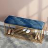 WZUOPG Modern Entry Shoe Bench Shoe Organizer Furniture,Luxurious Entryway Bench Shoe Rack Bench,Soft Velvet Upholstered Bench Seat Shoe Storage Bench-1pc view 1