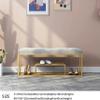 WZUOPG Modern Entry Shoe Bench Shoe Organizer Furniture,Luxurious Entryway Bench Shoe Rack Bench,Soft Velvet Upholstered Bench Seat Shoe Storage Bench-1pc view 2