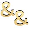 YIEMI 2PCS 3.93 inch 3D Gold Letters for Wall Decor Acrylic Premium Shiny Alphabet Signs for Birthday Party Wedding Home Room Decoration&,2 pcs view 1