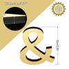 YIEMI 2PCS 3.93 inch 3D Gold Letters for Wall Decor Acrylic Premium Shiny Alphabet Signs for Birthday Party Wedding Home Room Decoration&,2 pcs view 2