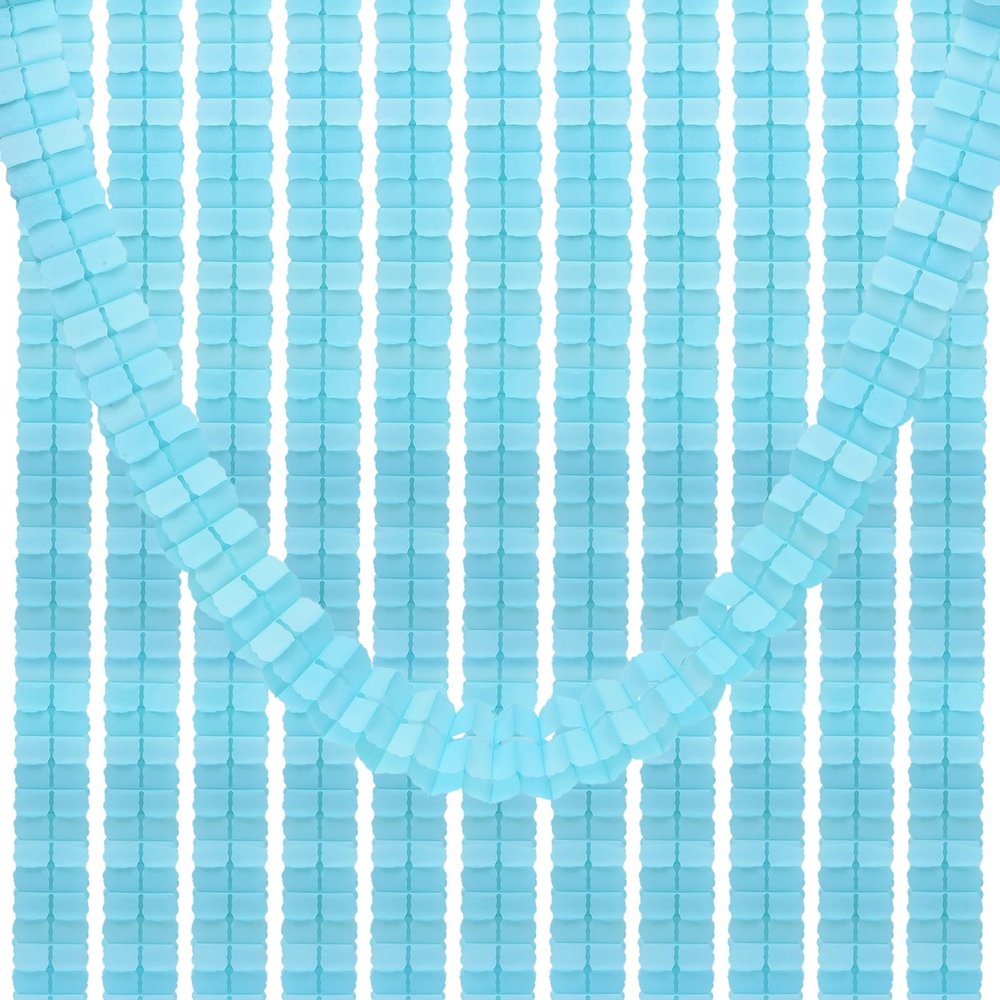 PATIKIL 9.8ft Four-Leaf Garland, 12 Pack Tissue Paper Hanging Flower Garland Reusable Streamers for Party Wedding Backdrop Decorations, Mint Green