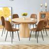 BAOPIN Round Dining Table Set for 6, 7-Piece Dining Table and Chair, 47'' Kitchen Table with Dining Chairs, Round Table and Chair Set for Home view 2